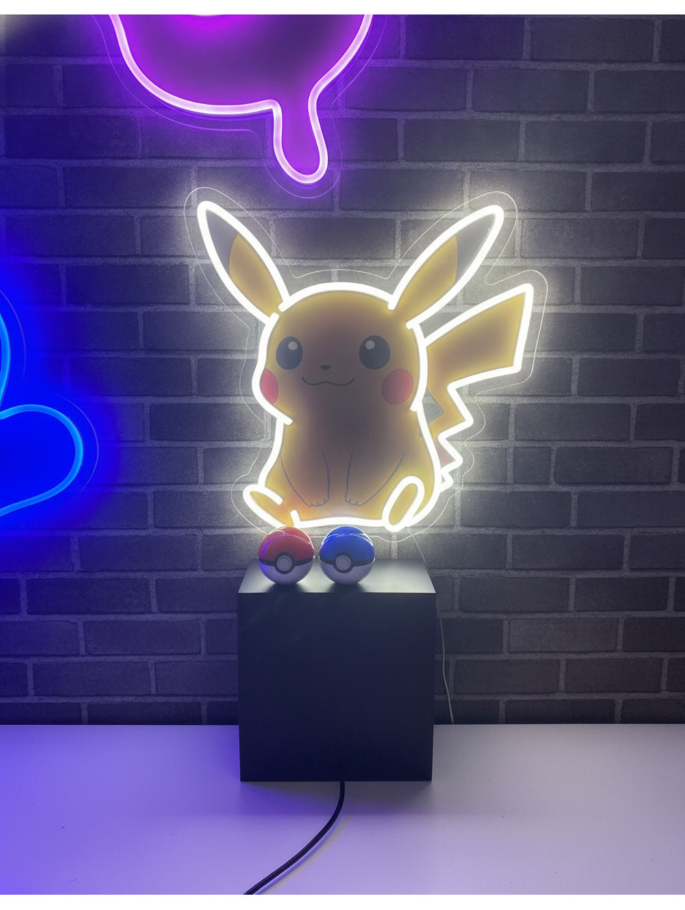 Pokemon Pikachu Neon Light – Yellow Contemporary LED Wall Decor Sig